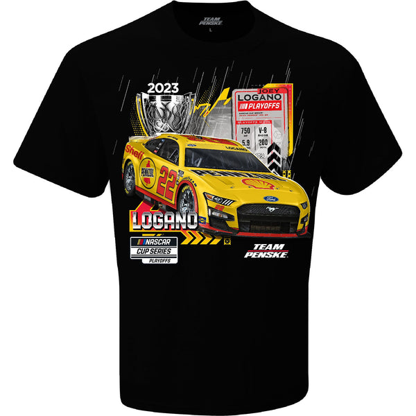 Joey Logano 2023 NASCAR Cup Series Playoffs T-Shirt Black #22