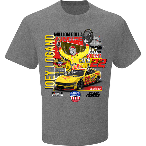 Joey Logano 2024 North Wilkesboro All-Star Race Win T-Shirt #22 NASCAR