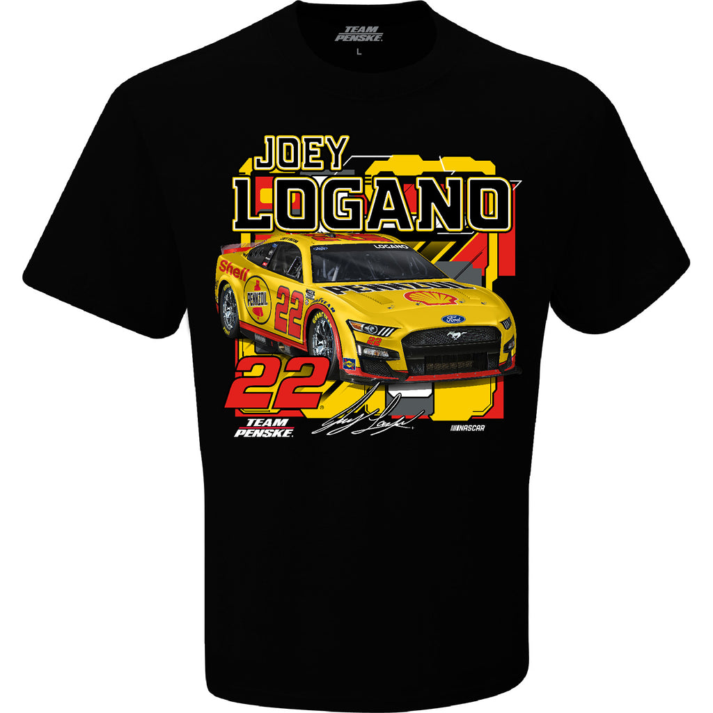 Joey Logano 2023 Shell Pennzoil Draft T-Shirt Black #22 NASCAR