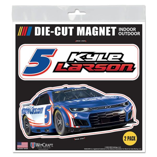 Kyle Larson 2026 HendrickCars Die Cut 2-Pack Indoor/Outdoor Magnets #5 NASCAR