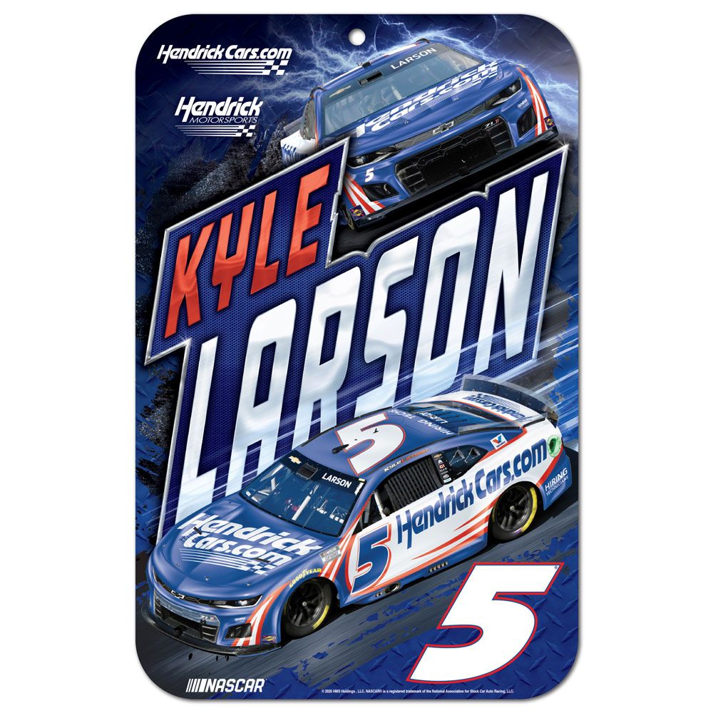 Kyle Larson 2025 HendrickCars #5 11x17 Plastic Sign NASCAR