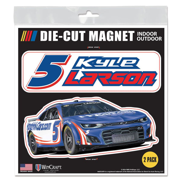 Kyle Larson 2024 HendrickCars Die Cut 2-Pack Indoor/Outdoor Magnets #5 NASCAR