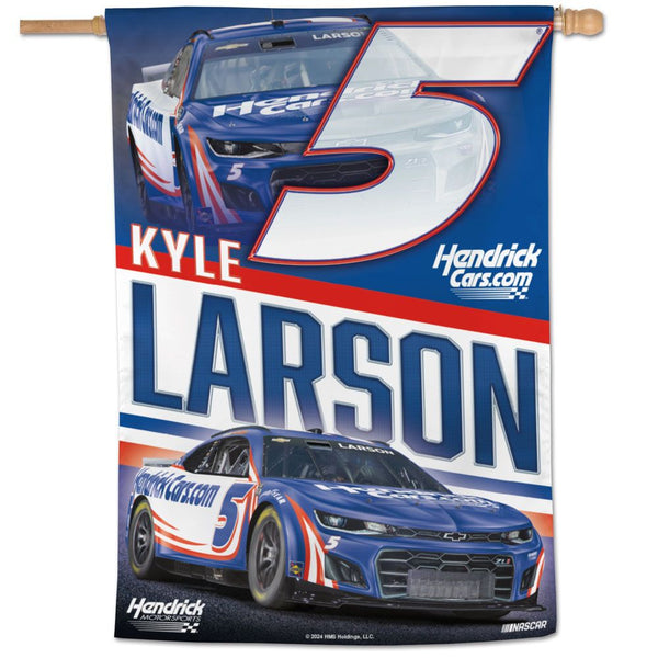 Kyle Larson 2024 HendrickCars 28x40 Vertical Flag #5 NASCAR