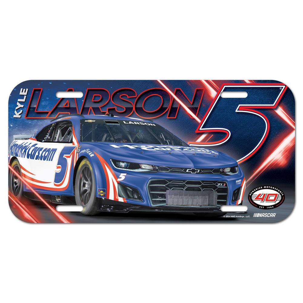 Kyle Larson 2024 HendrickCars Plastic Car License Plate #5 NASCAR