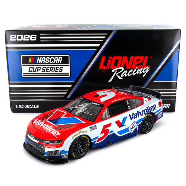 Kyle Larson Autographed Valvoline 1:24 Standard 2026 Diecast Car #5 NASCAR