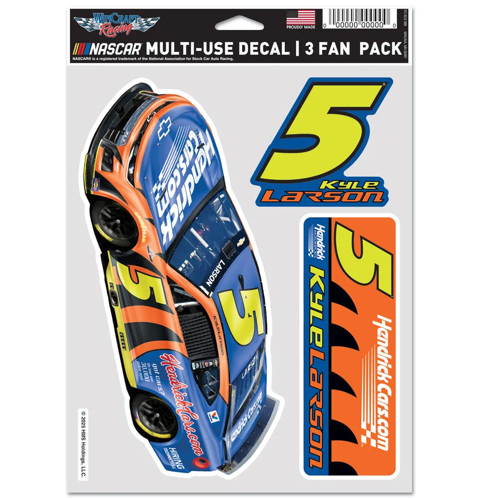 Kyle Larson 2025 Multi-Use Darlington Throwback #5 Decal 3-Pack NASCAR