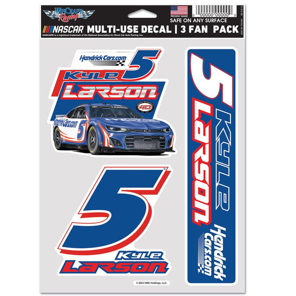 Kyle Larson 2024 Multi-Use HendrickCars #5 Decal 3-Pack NASCAR