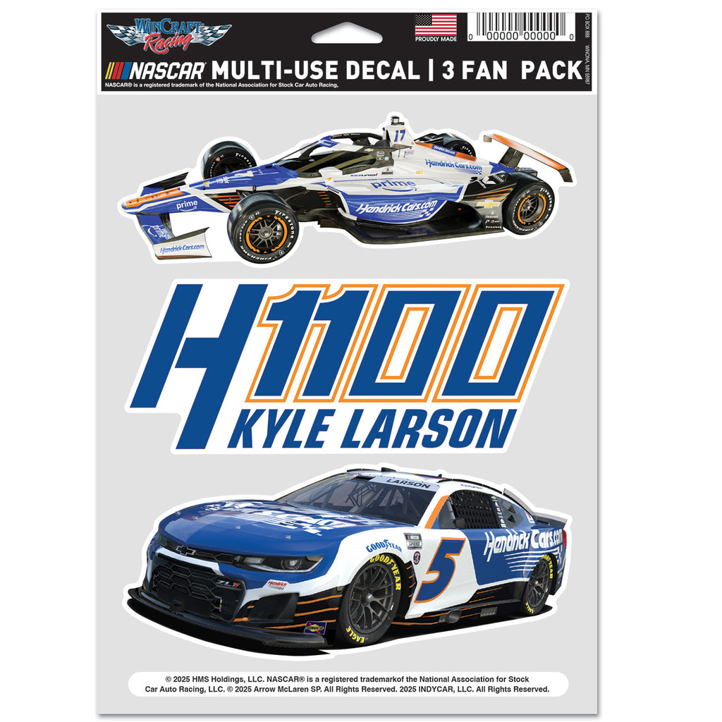 Kyle Larson 2025 Multi-Use H1100 Decal 3-Pack