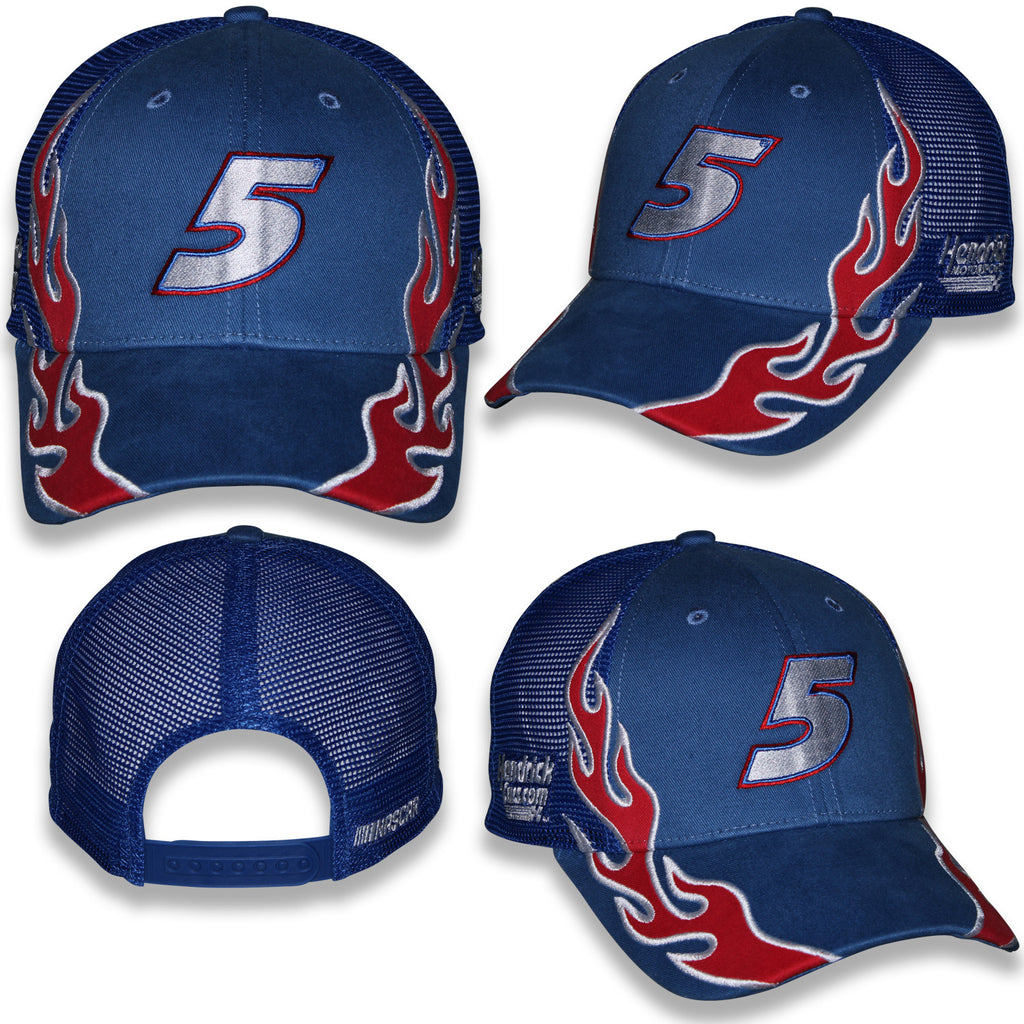 Kyle Larson 2025 Flame #5 Mesh Hat Blue NASCAR