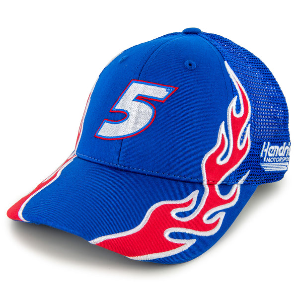 Kyle Larson 2025 Flame #5 Mesh Hat Blue NASCAR