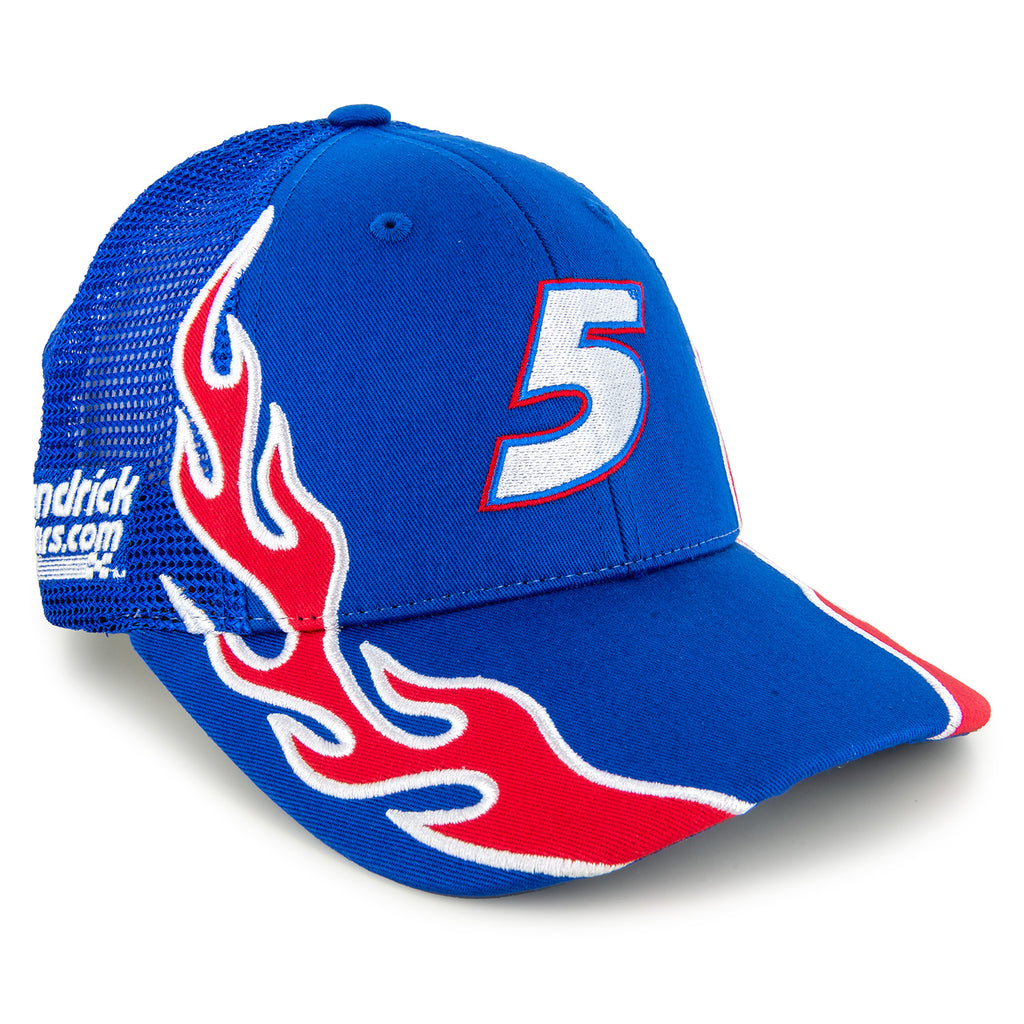 Kyle Larson 2025 Flame #5 Mesh Hat Blue NASCAR
