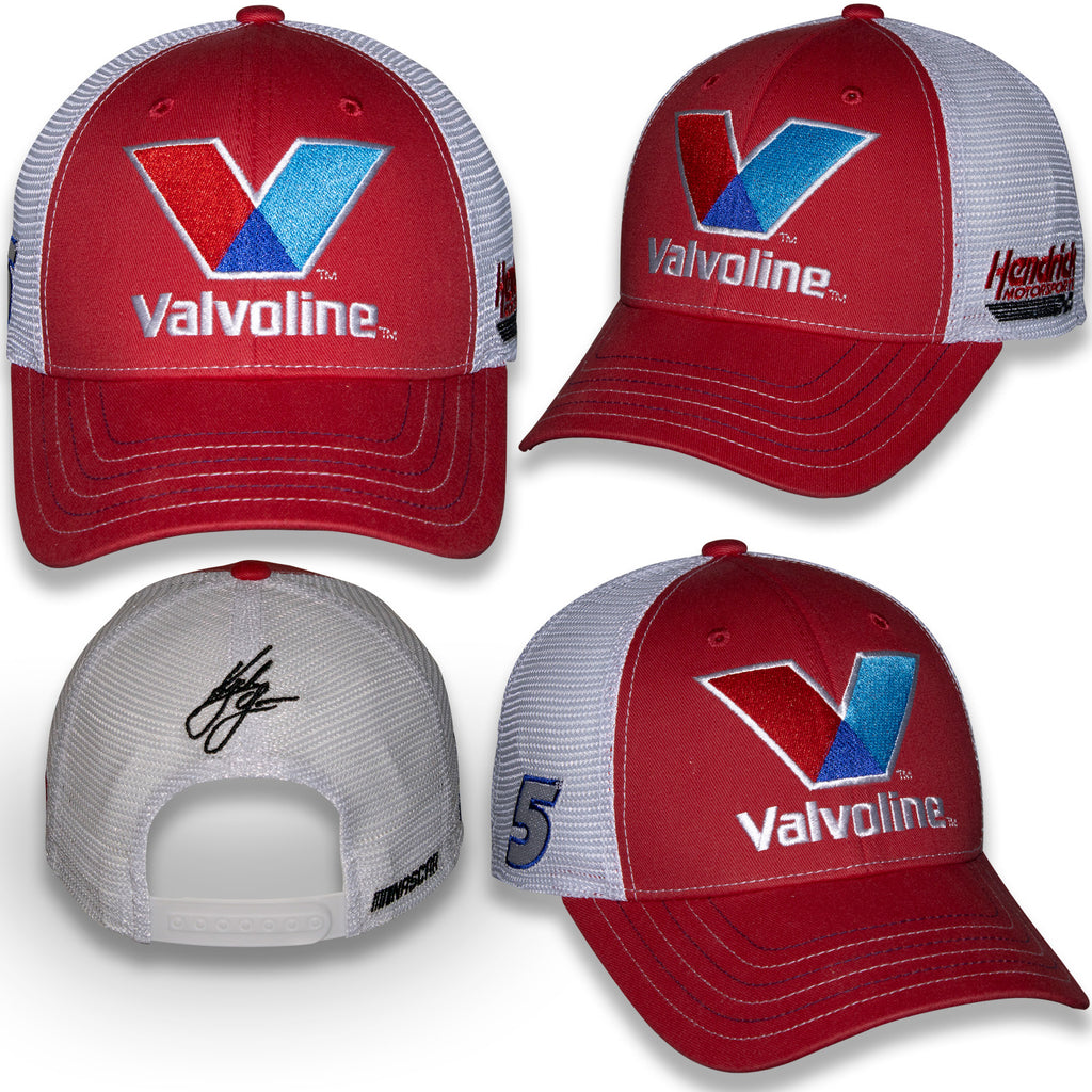 Kyle Larson 2025 Valvoline Sponsor Mesh Hat Red/White #5 NASCAR