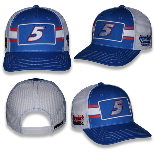 Kyle Larson 2025 Striped #5 Mesh Hat Blue/White NASCAR