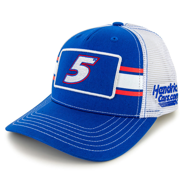 Kyle Larson 2025 Striped #5 Mesh Hat Blue/White NASCAR