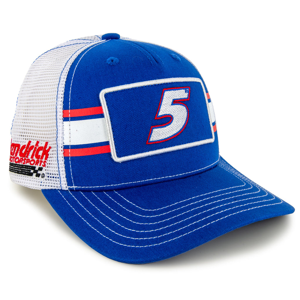 Kyle Larson 2025 Striped #5 Mesh Hat Blue/White NASCAR