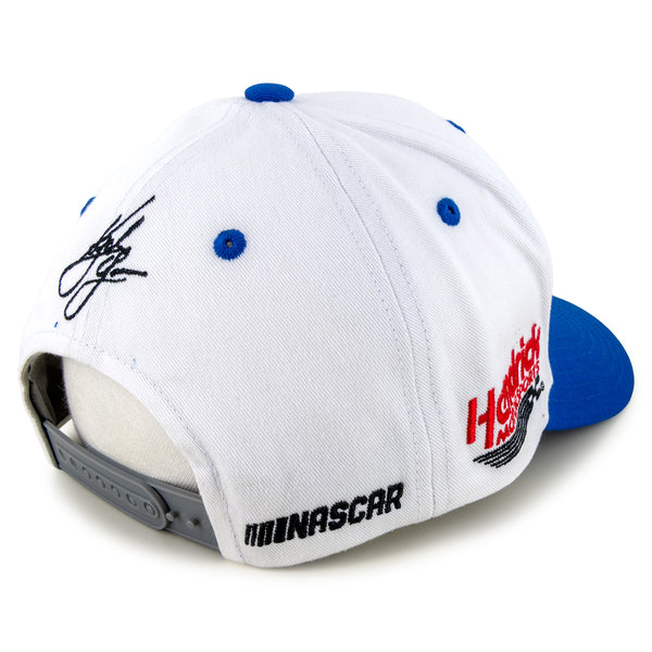 Kyle Larson 2025 Throwback Text Hat White #5 NASCAR