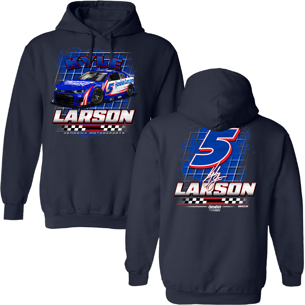 Kyle Larson 2025 HendrickCars 2-Spot Hoodie Outerwear Sweatshirt Blue #5 NASCAR
