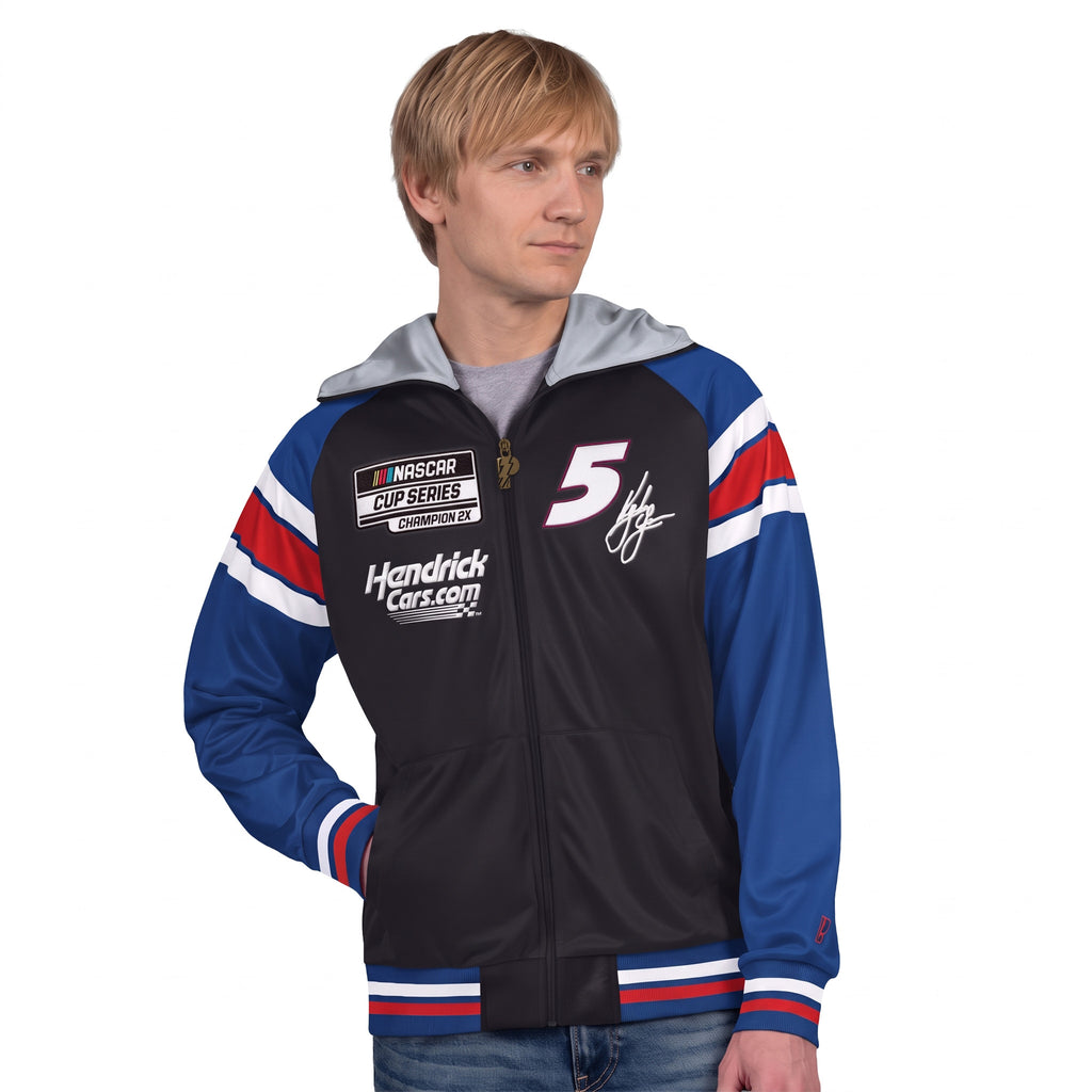 Kyle Larson 2026 Pro Player Retro #5 Track Full-Zip Hooded Jacket
