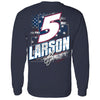 Kyle Larson 2024 Long Sleeve Patriotic #5 Car T-Shirt Blue NASCAR HendrickCars