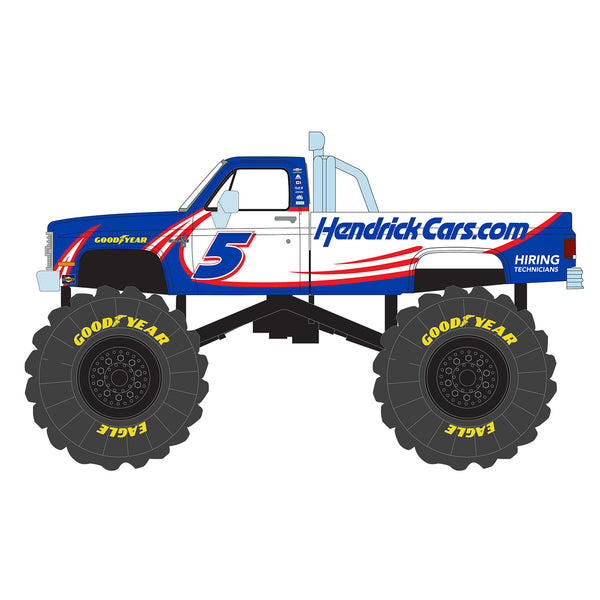 Kyle Larson 2025 HendrickCars Hendrick Motorsports Tribute Edition 1:64 Standard 1981 Chevrolet K20 Monster Truck Diecast #5