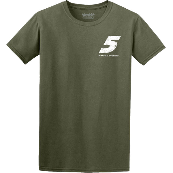 Kyle Larson 2026 Military Green #5 Born in the USA T-Shirt NASCAR