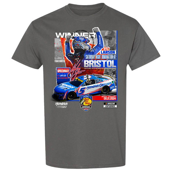 Kyle Larson 2024 Bristol Night Race Win T-Shirt HendrickCars #5 NASCAR