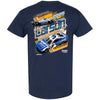 Kyle Larson 2025 IndyCar / NASCAR Cup H1100 Memorial Day Double 2-Spot T-Shirt Blue
