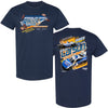 Kyle Larson 2025 IndyCar / NASCAR Cup H1100 Memorial Day Double 2-Spot T-Shirt Blue