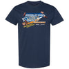 Kyle Larson 2025 IndyCar / NASCAR Cup H1100 Memorial Day Double 2-Spot T-Shirt Blue