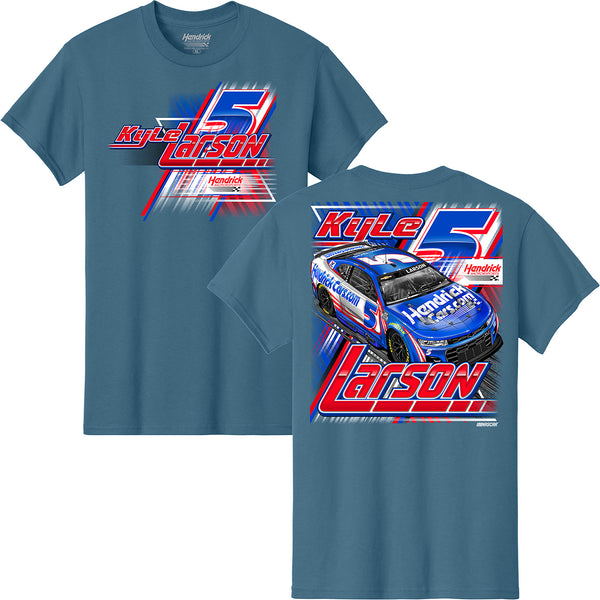 Kyle Larson 2025 HendrickCars Indigo 2-Spot T-Shirt Blue #5 NASCAR