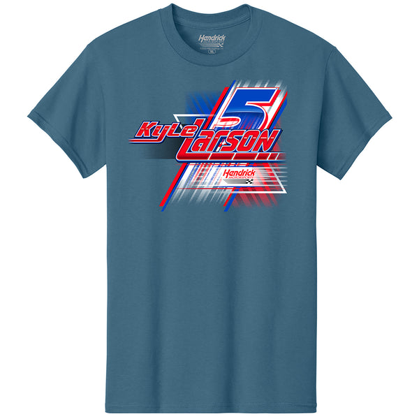 Kyle Larson 2025 HendrickCars Indigo 2-Spot T-Shirt Blue #5 NASCAR