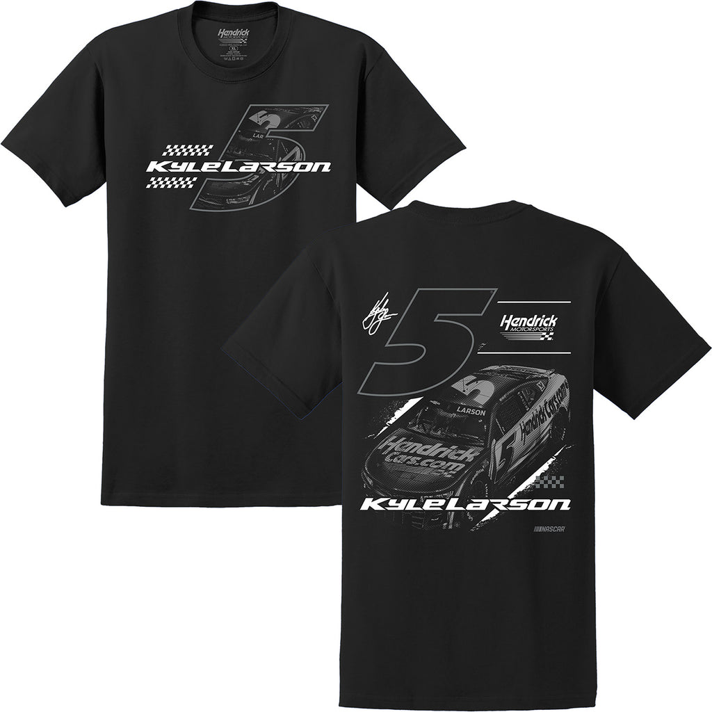 Kyle Larson 2025 HendrickCars Tonal 2-Spot T-Shirt Black– RacingUSA