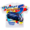 Kyle Larson 2025 HendrickCars Total Print White T-Shirt #5 NASCAR