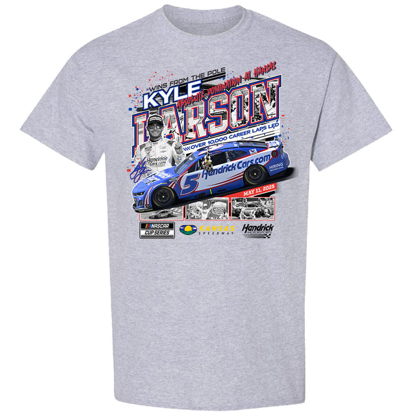 Kyle Larson 2025 Kansas Race Win T-Shirt #5 HendrickCars NASCAR