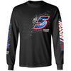 Kyle Larson 2024 Long Sleeve HendrickCars 4-Spot T-Shirt Black #5 NASCAR