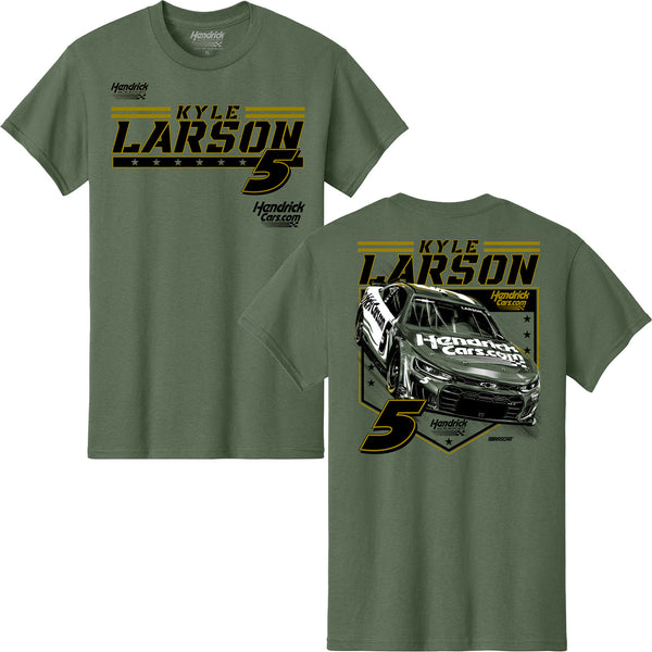 Kyle Larson 2026 Military Green 2-Spot T-Shirt Green #5 NASCAR