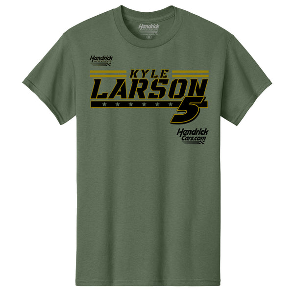 Kyle Larson 2026 Military Green 2-Spot T-Shirt Green #5 NASCAR