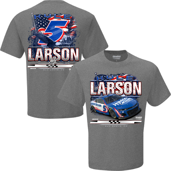Kyle Larson 2026 HendrickCars Patriotic Eagle Car 2-Spot T-Shirt #5 NASCAR