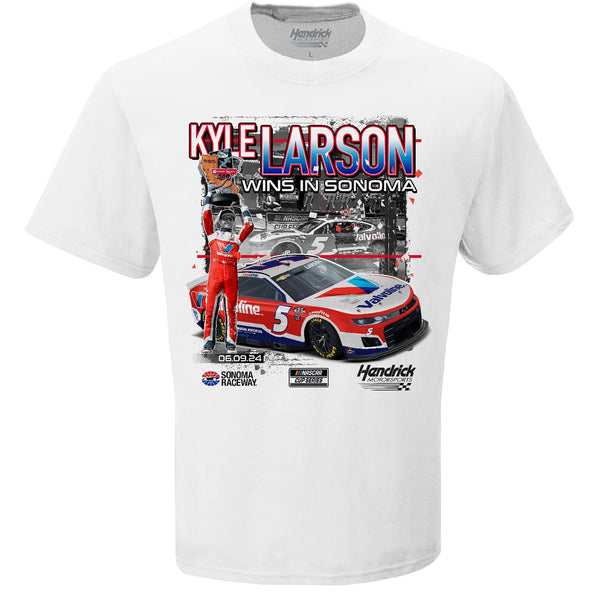 Kyle Larson 2024 Sonoma Race Win T-Shirt Valvoline #5 NASCAR