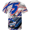 Kyle Larson 2025 Sublimated HendrickCars Total Print T-Shirt #5 NASCAR