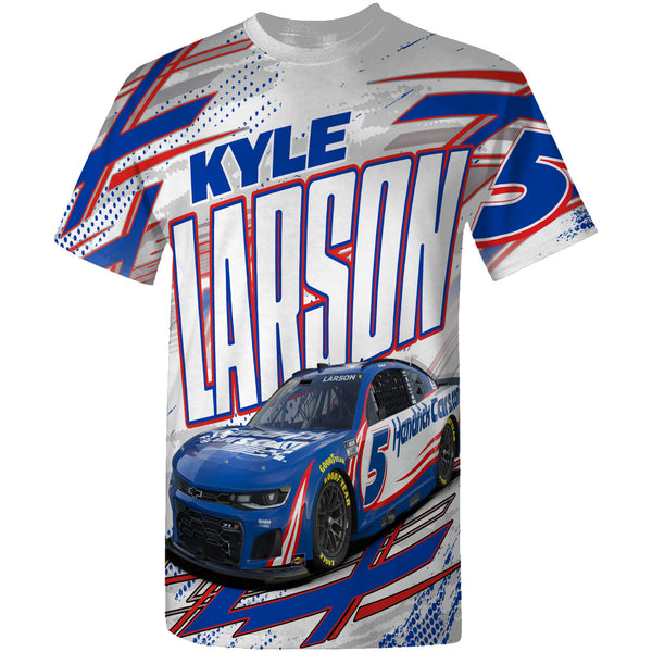 Kyle Larson 2025 Sublimated HendrickCars Total Print T-Shirt #5 NASCAR