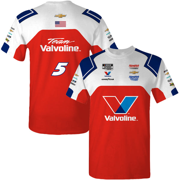 Kyle Larson 2025 Valvoline Sublimated Uniform Pit Crew T-Shirt #5 NASCAR