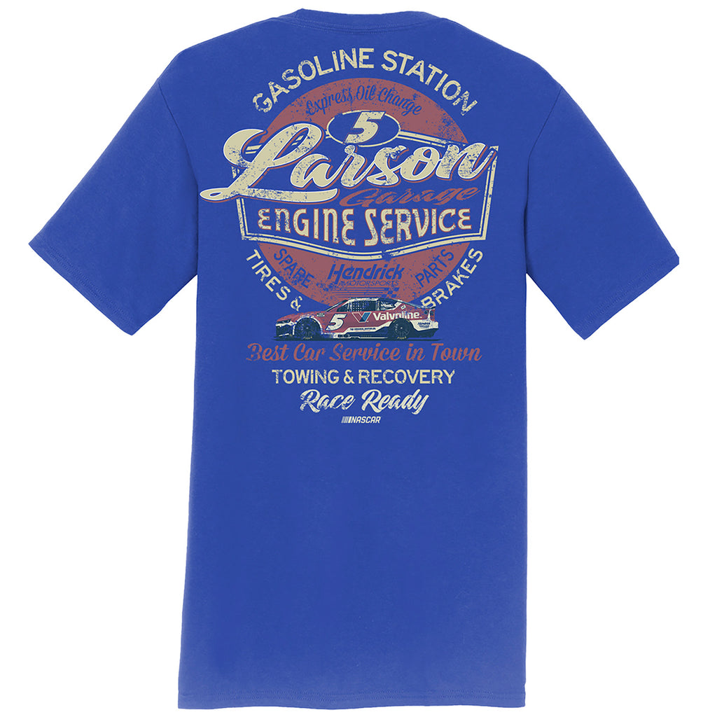 Kyle Larson 2025 Valvoline Garage Blue 2-Spot T-Shirt #5 NASCAR