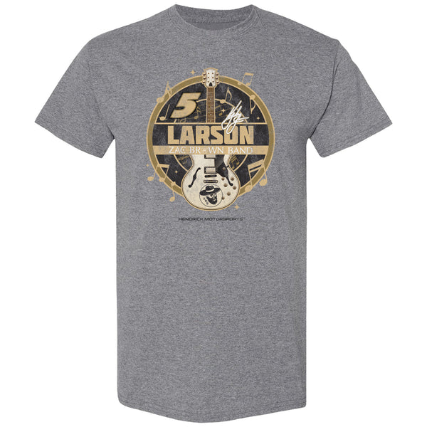 Kyle Larson 2025 HendrickCars / Zac Brown Band 2-Spot T-Shirt Gray #5 NASCAR