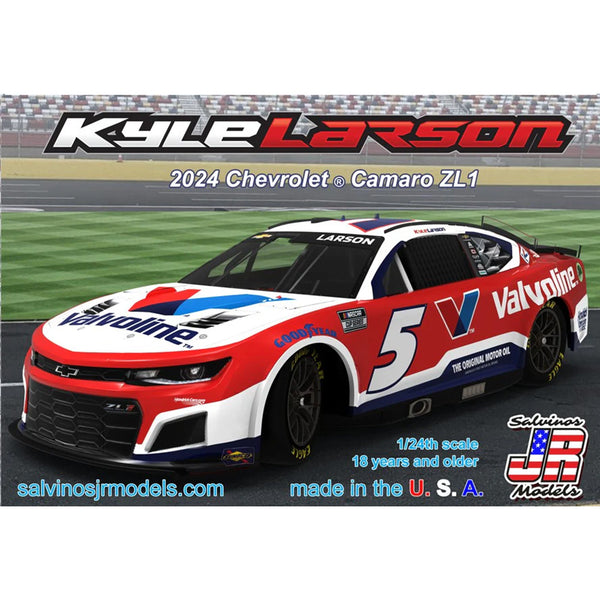 Kyle Larson 2024 Valvoline 1:24 Adult Salvinos JR Model Car Kit #5 NASCAR