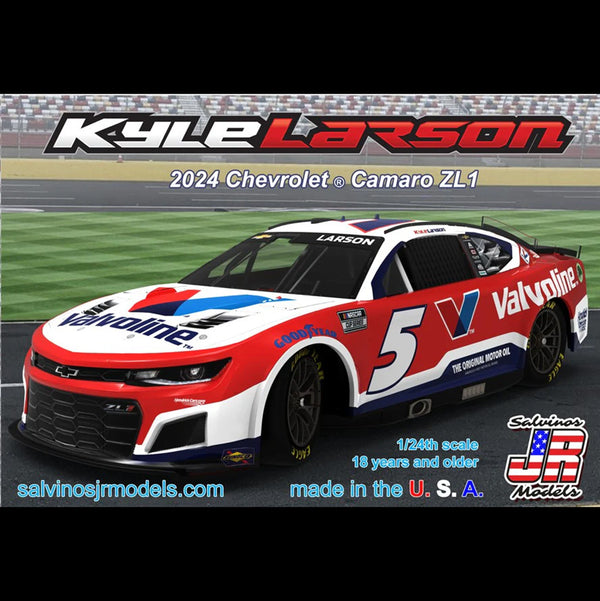 Kyle Larson 2024 Valvoline 1:24 Adult Salvinos JR Model Car Kit #5 NASCAR