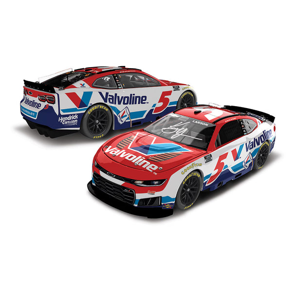 Kyle Larson Autographed Valvoline 1:24 Standard 2026 Diecast Car #5 NASCAR