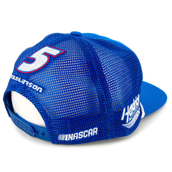 Kyle Larson 2024 HendrickCars Rope Snapback Mesh Hat Blue #5 NASCAR
