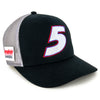 Kyle Larson 2026 Big Number #5 Mesh NASCAR Hat Exclusive Black/Gray
