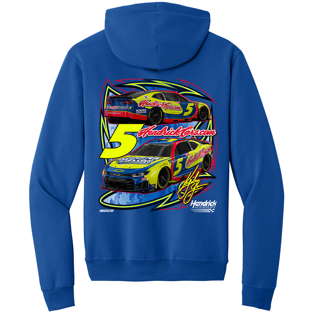 Kyle Larson 2026 HendrickCars Kyle Busch Tribute Las Vegas 2-Spot Classic Ink Hoodie Blue #5 NASCAR
